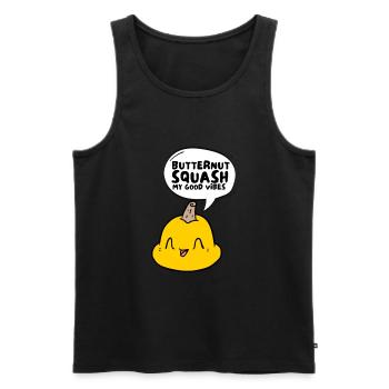 Fresh Farmers Market, Organic Butternut Squash My - Männer Premium Bio Tank Top - Schwarz - Vorne - Michal (187cm)