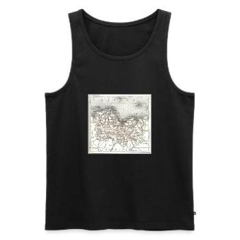 Breton Breizh Pur Beurre Heartbeat - Humour - Débardeur bio Premium Homme - noir - Devant - AI Model Male 178 light (178cm)