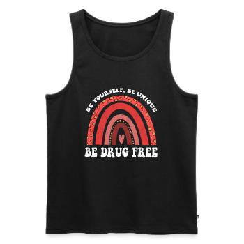 Unique Rainbow Ribbon Week Awareness Wear Red - Männer Premium Bio Tank Top - Schwarz - Vorne - AI Model Male 178 light (178cm)