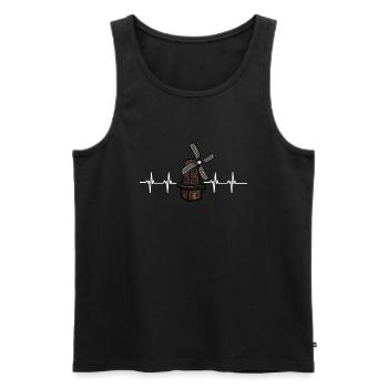 Netherlands Holland Windmill - Männer Premium Bio Tank Top - Schwarz - Vorne - AI Model Male 178 light (178cm)