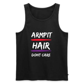 Féministe Anti Rasage Corps Velu - Débardeur bio Premium Homme - noir - Devant - Michal (187cm)