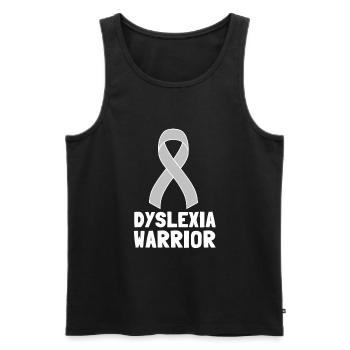 Mois de la sensibilisation à la thérapie de lecture dyslexique, Dyslexie - Débardeur bio Premium Homme - noir - Devant - Michal (187cm)
