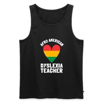 Mois de la sensibilisation à la thérapie de lecture dyslexique, Dyslexie - Débardeur bio Premium Homme - noir - Devant - Michal (187cm)