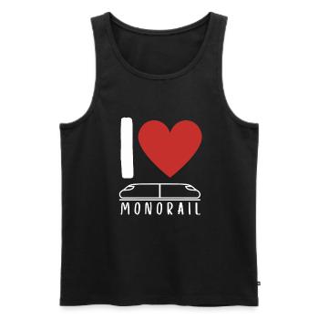 Les transports en commun se tiennent à l’écart de - Débardeur bio Premium Homme - noir - Devant - AI Model Male 178 light (178cm)