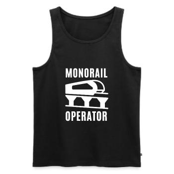 Les transports en commun se tiennent à l’écart de - Débardeur bio Premium Homme - noir - Devant - AI Model Male 178 light (178cm)