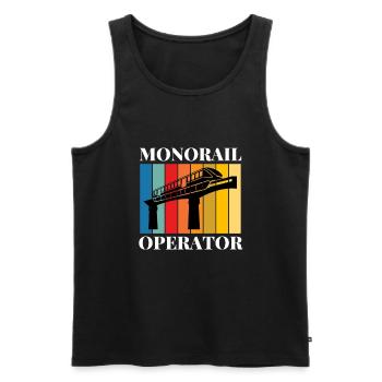 Les transports en commun se tiennent à l’écart de - Débardeur bio Premium Homme - noir - Devant - AI Model Male 178 light (178cm)