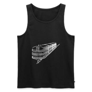 Les transports en commun se tiennent à l’écart de - Débardeur bio Premium Homme - noir - Devant - AI Model Male 178 light (178cm)