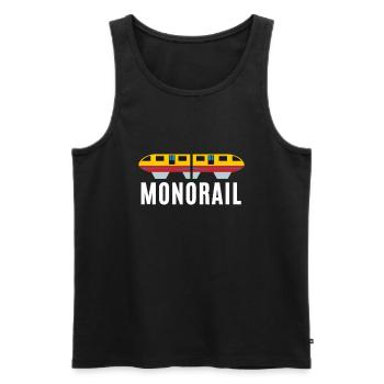 Les transports en commun se tiennent à l’écart de - Débardeur bio Premium Homme - noir - Devant - AI Model Male 178 light (178cm)