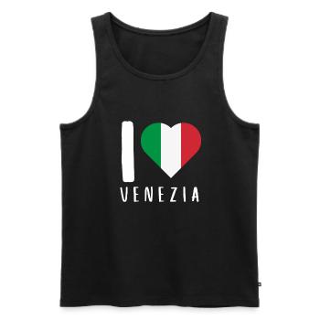 Venice Gondola Italy Venezia - Männer Premium Bio Tank Top - Schwarz - Vorne - AI Model Male 178 light (178cm)