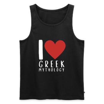 Greek Mythology Gods Ancient Greece - Men's Premium Organic Tank Top - black - Front - AI Model Male 178 light (178cm)