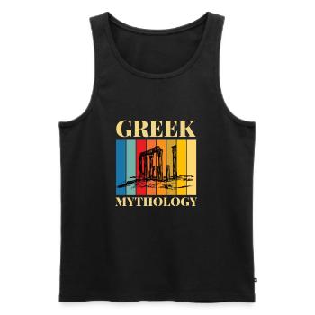 Greek Mythology Gods Ancient Greece - Men's Premium Organic Tank Top - black - Front - AI Model Male 178 light (178cm)