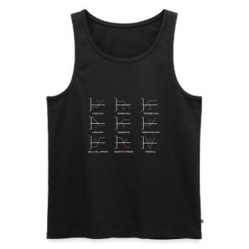 Options Trading Cash Secured Puts Future Forex - Men's Premium Organic Tank Top - black - Front - Michal (187cm)