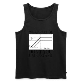 Négociation d'options Cash Secured Puts Future Forex - Débardeur bio Premium Homme - noir - Devant - Michal (187cm)
