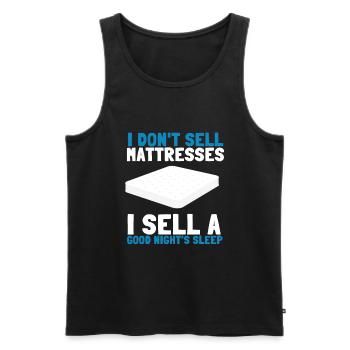 Best Salesman Bed Mattress Doctor - Men's Premium Organic Tank Top - black - Front - AI Model Male 178 light (178cm)