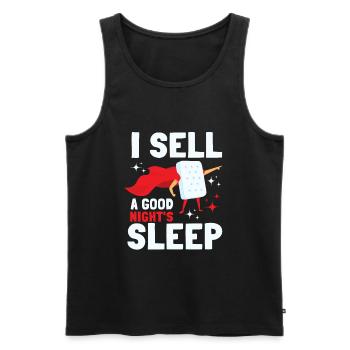 Best Salesman Bed Mattress Doctor - Men's Premium Organic Tank Top - black - Front - AI Model Male 178 light (178cm)