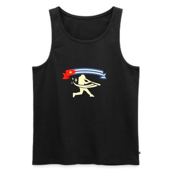 Latino cubain Cuba Baseball - Débardeur bio Premium Homme - noir - Devant - Michal (187cm)