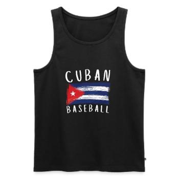 Latino cubain Cuba Baseball - Débardeur bio Premium Homme - noir - Devant - Michal (187cm)