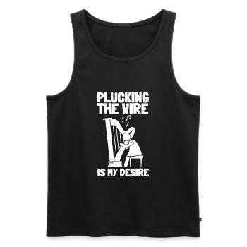 Harp Player Musician Musical Harpist - Männer Premium Bio Tank Top - Schwarz - Vorne - Michal (187cm)