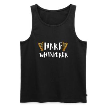 Harp Player Musician Musical Harpist - Männer Premium Bio Tank Top - Schwarz - Vorne - Michal (187cm)