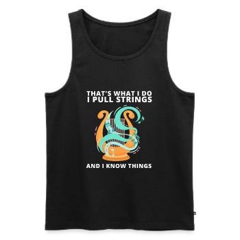 Harp Player Musician Musical Harpist - Männer Premium Bio Tank Top - Schwarz - Vorne - Michal (187cm)