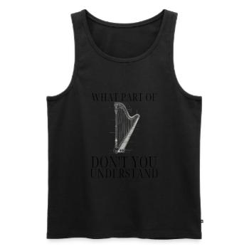 Harp Player Musician Musical Harpist - Männer Premium Bio Tank Top - Schwarz - Vorne - Michal (187cm)
