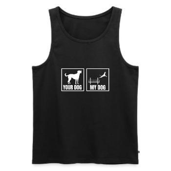 Dock Diving Canine Water Sport Dog Dock Jumping - Men's Premium Organic Tank Top - black - Front - AI Model Male 178 light (178cm)