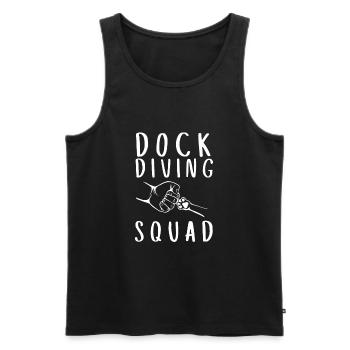 Dock Diving Canine Water Sport Dog Dock Jumping - Men's Premium Organic Tank Top - black - Front - AI Model Male 178 light (178cm)