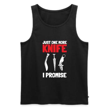 Hunting Knife Collector Flipping Knife, - Männer Premium Bio Tank Top - Schwarz - Vorne - Michal (187cm)