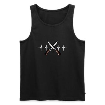 Hunting Knife Collector Flipping Knife, - Männer Premium Bio Tank Top - Schwarz - Vorne - Michal (187cm)