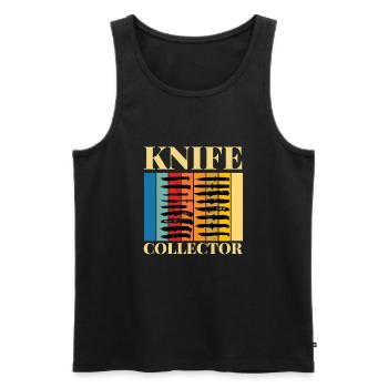 Hunting Knife Collector Flipping Knife, - Männer Premium Bio Tank Top - Schwarz - Vorne - Michal (187cm)
