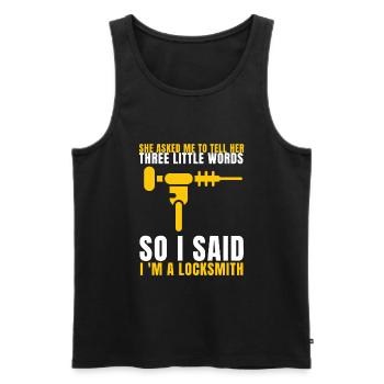 Lockpick Lockpicking Professional Locksmith - Männer Premium Bio Tank Top - Schwarz - Vorne - AI Model Male 178 light (178cm)