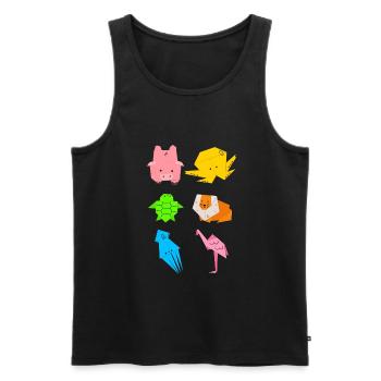 Japanese Origami Master Paper Folding Craft - Men's Premium Organic Tank Top - black - Front - Michal (187cm)