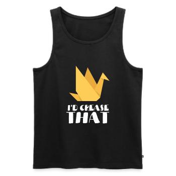 Japanese Origami Master Paper Folding Craft - Men's Premium Organic Tank Top - black - Front - Michal (187cm)