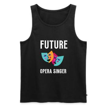 Chanteur ténor Chanteur Chanteur Étudiant en théâtre, Opéra - Débardeur bio Premium Homme - noir - Devant - Michal (187cm)