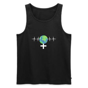 Female Stem Scientist Technology Student, - Men's Premium Organic Tank Top - black - Front - AI Model Male 178 light (178cm)