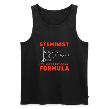 Female Stem Scientist Technology Student, - Men's Premium Organic Tank Top - black - Front - AI Model Male 178 light (178cm)