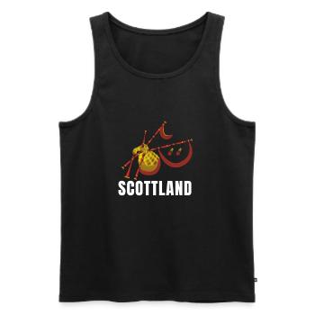 Bagpipe Teacher Player Scotsman Bagpiping - Männer Premium Bio Tank Top - Schwarz - Vorne - AI Model Male 178 light (178cm)