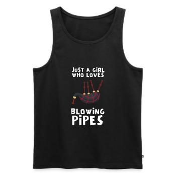 Bagpipe Teacher Player Scotsman Bagpiping - Männer Premium Bio Tank Top - Schwarz - Vorne - AI Model Male 178 light (178cm)