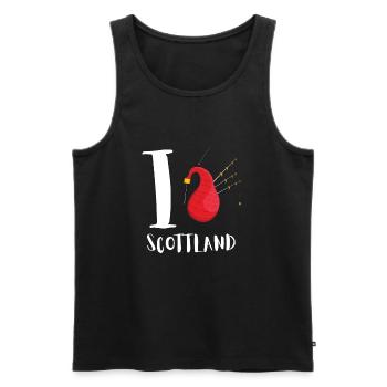 Bagpipe Teacher Player Scotsman Bagpiping - Männer Premium Bio Tank Top - Schwarz - Vorne - AI Model Male 178 light (178cm)