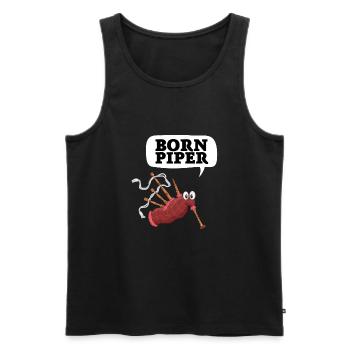 Bagpipe Teacher Player Scotsman Bagpiping - Männer Premium Bio Tank Top - Schwarz - Vorne - AI Model Male 178 light (178cm)