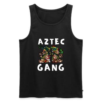 Calendario Azteca Mexican Heritage Maya Aztec - Débardeur bio Premium Homme - noir - Devant - Michal (187cm)