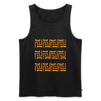 Calendario Azteca Mexican Heritage Maya Aztec - Débardeur bio Premium Homme - noir - Devant - AI Model Male 178 light (178cm)