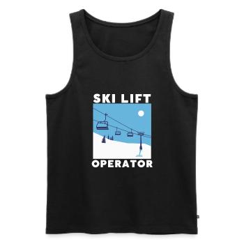 Soulevez-vous même Bro Ski - Débardeur bio Premium Homme - noir - Devant - AI Model Male 178 light (178cm)