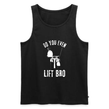 Soulevez-vous même Bro Ski - Débardeur bio Premium Homme - noir - Devant - AI Model Male 178 light (178cm)