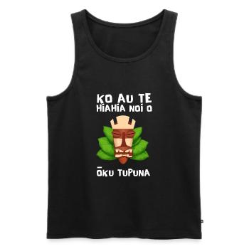 Maori Hei Tiki Tribal Tattoo Nouvelle-Zélande - Débardeur bio Premium Homme - noir - Devant - Michal (187cm)