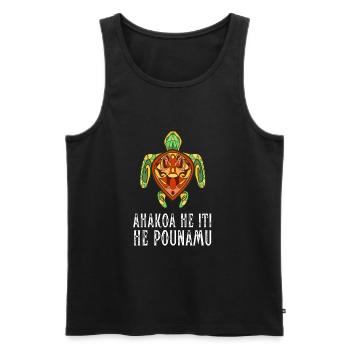 Maori Hei Tiki Tribal Tattoo Nouvelle-Zélande - Débardeur bio Premium Homme - noir - Devant - Michal (187cm)