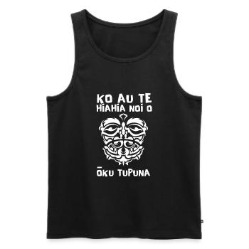 Maori Hei Tiki Tribal Tattoo Nouvelle-Zélande - Débardeur bio Premium Homme - noir - Devant - Michal (187cm)