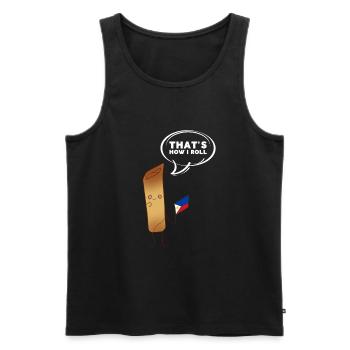 Filipino Pride Pinoy Spring Roll Lumpia Thats How - Männer Premium Bio Tank Top - Schwarz - Vorne - AI Model Male 178 light (178cm)