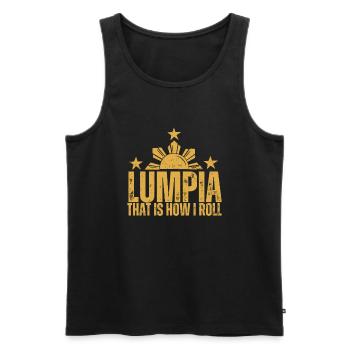 Filipino Pride Pinoy Spring Roll Lumpia Thats How - Männer Premium Bio Tank Top - Schwarz - Vorne - AI Model Male 178 light (178cm)