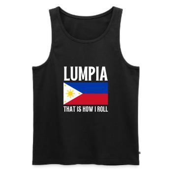 Filipino Pride Pinoy Spring Roll Lumpia Thats How - Männer Premium Bio Tank Top - Schwarz - Vorne - AI Model Male 178 light (178cm)